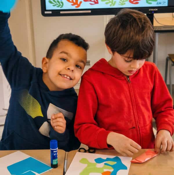 leerlingen tijdens de lessen jc kunst lab 2